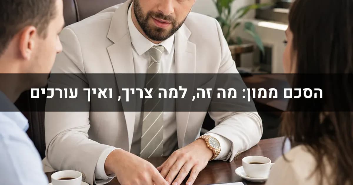 הסכם ממון: מה זה, למה צריך, ואיך עורכים