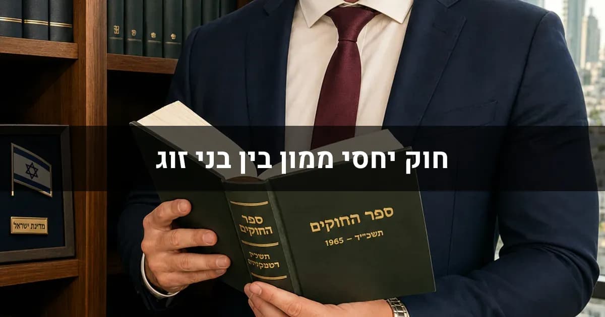 חוק יחסי ממון: מה הוא אומר ומתי הוא חל עליכם