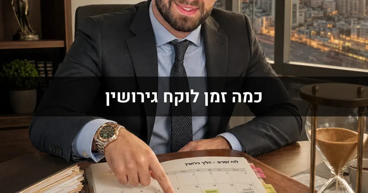 כמה זמן לוקח הליך גירושין בישראל - מדריך מפורט
