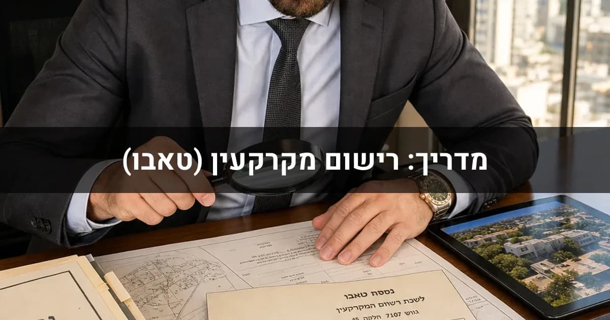 מדריך: לשכת רישום המקרקעין (טאבו) - שירותים ופעולות אונליין