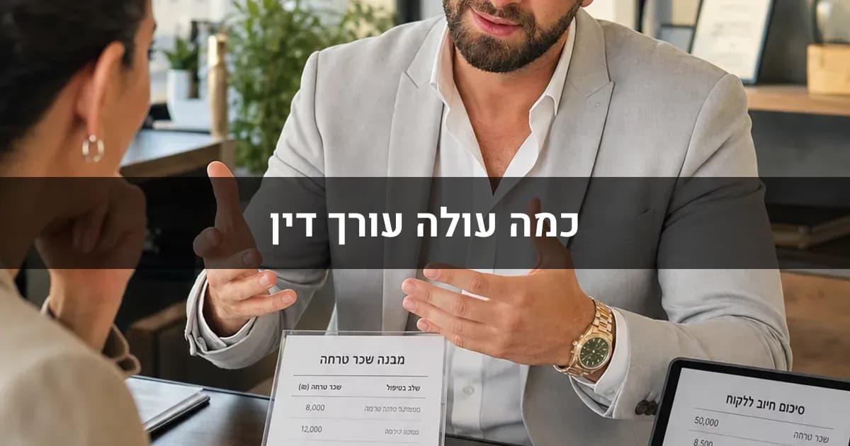 כמה עולה עורך דין בישראל: מה משפיע על המחיר