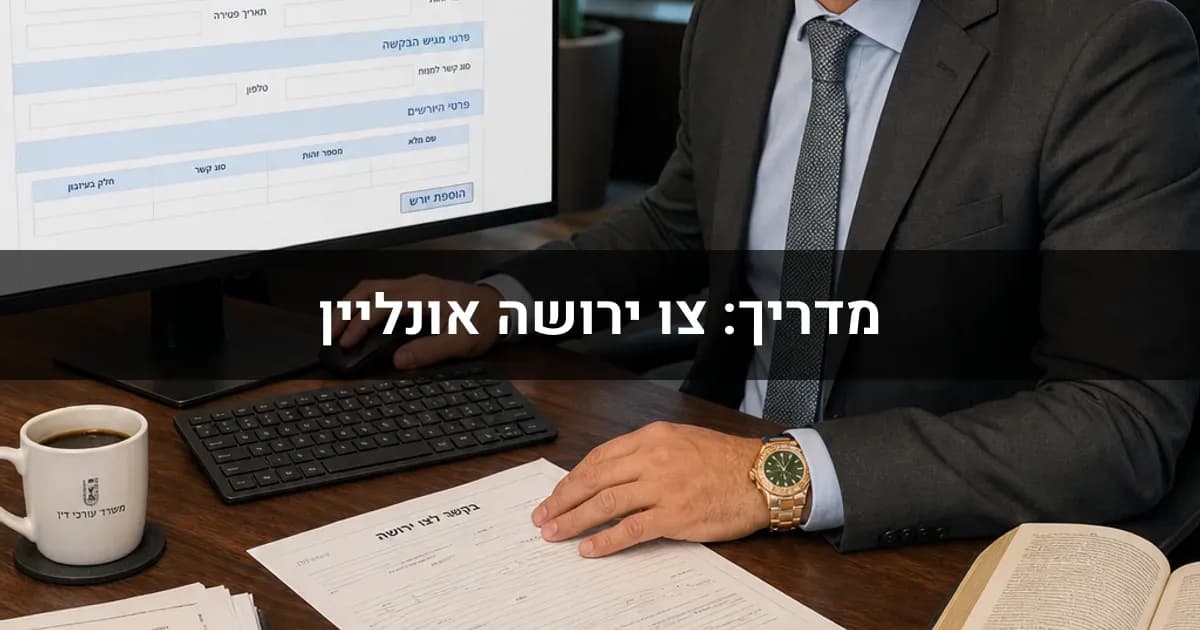 מדריך: הגשת בקשה לצו ירושה אונליין