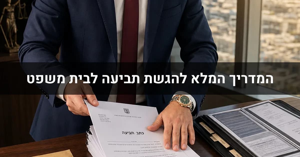 המדריך המלא להגשת תביעה לבית משפט