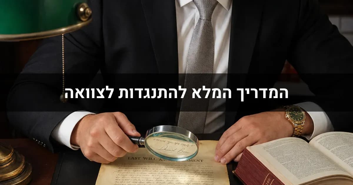 המדריך המלא להתנגדות לצוואה
