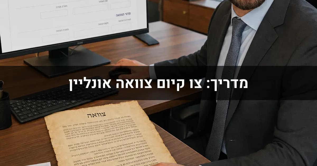 מדריך: הגשת בקשה לצו קיום צוואה אונליין