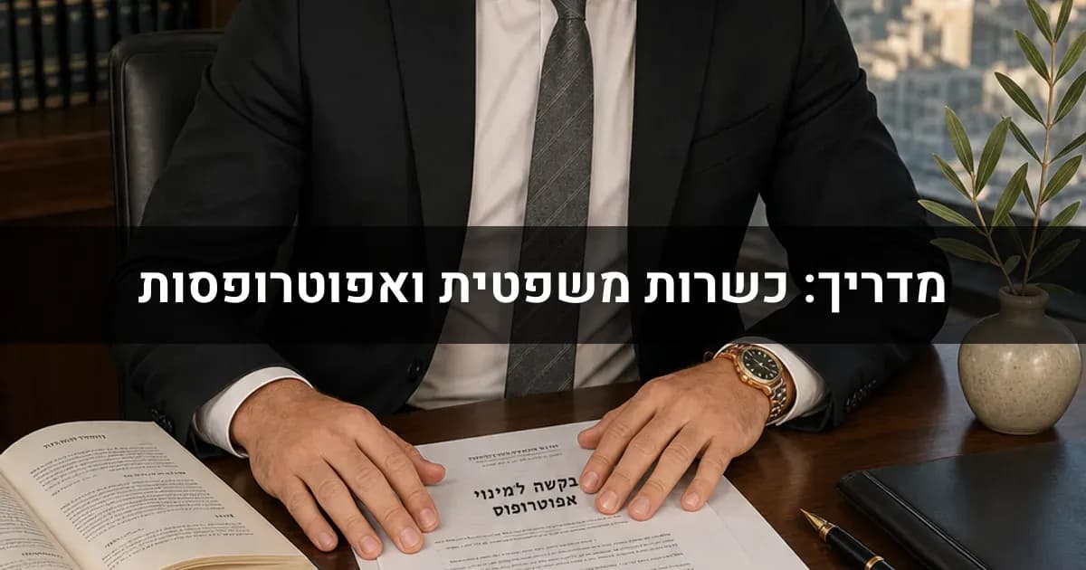 מדריך: מערכת כשרות משפטית ואפוטרופסות