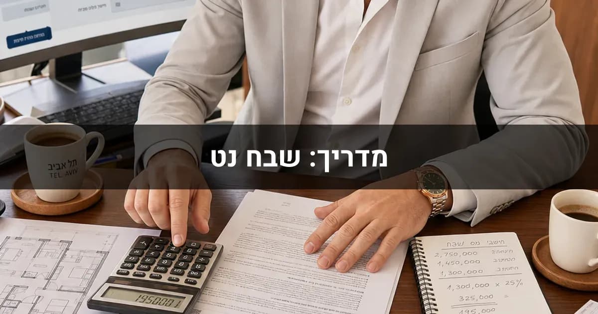 מדריך: שבח נט - מערכת רשות המסים לעסקאות מקרקעין