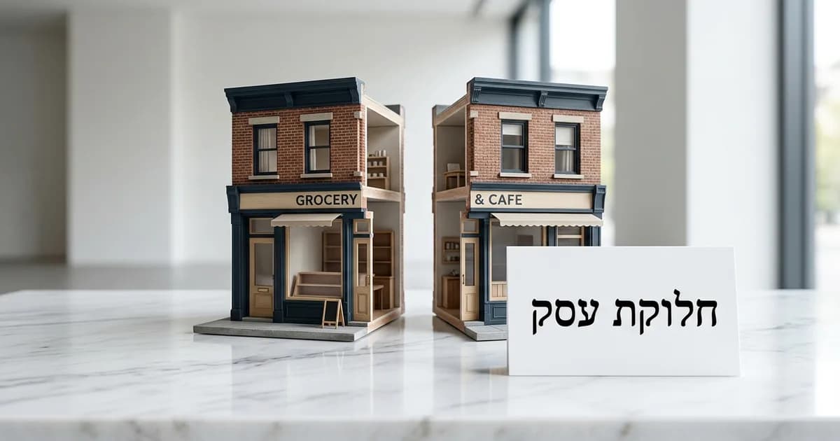 חלוקת עסק בגירושין: הערכה, שווי וחלוקה