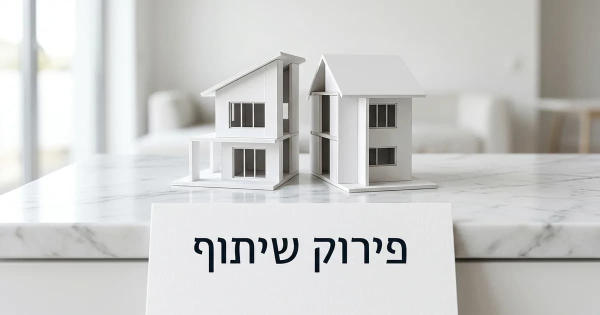 פירוק שיתוף בדירה: חלוקה בעין או מכירה