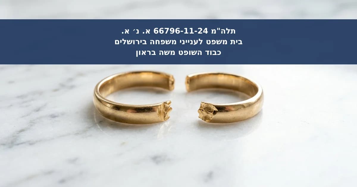 חלוקת רכוש לא שוויונית ומזונות ילדים בהיעדר הנתבע