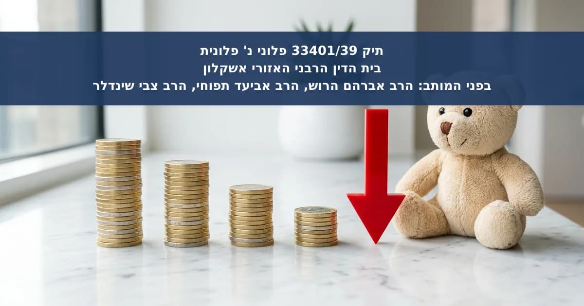 קיזוז קצבת נכות של ילד כנגד דמי מזונות ששילם האב