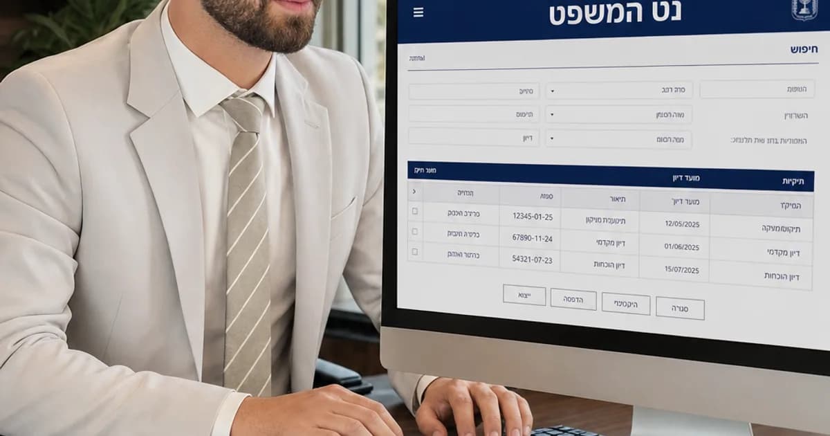 מדריך נט המשפט: מערכת בתי המשפט אונליין