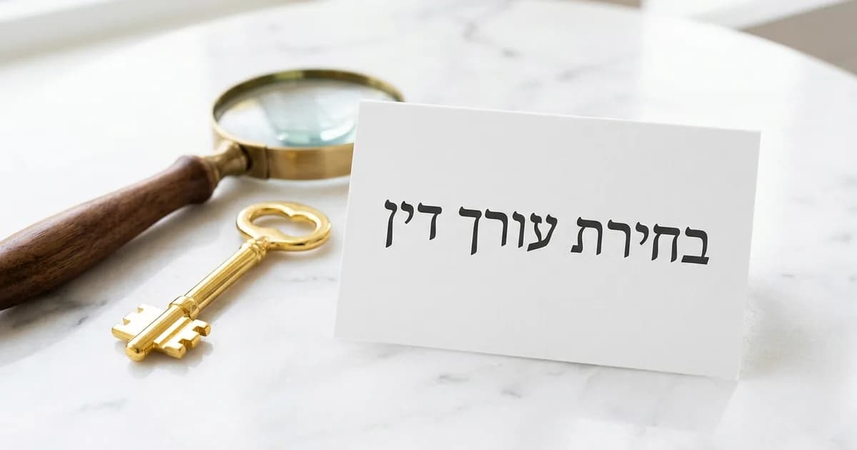 איך לבחור עורך דין: 7 שאלות שצריך לשאול