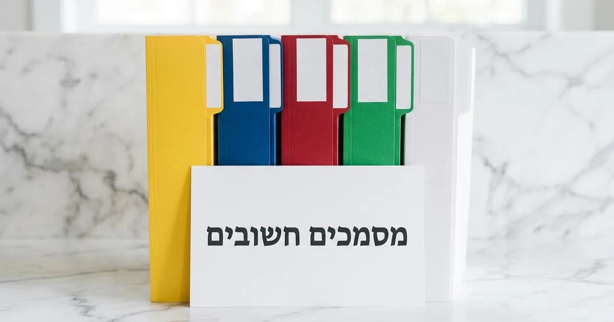 מסמכים חשובים שצריך לשמור לאורך החיים