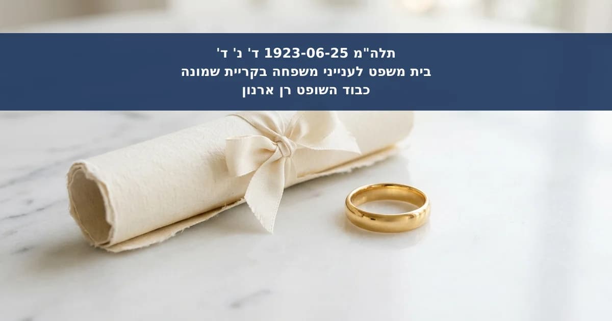 תוקף הסדר פנימי לעיבוד נחלה בהסכם גירושין