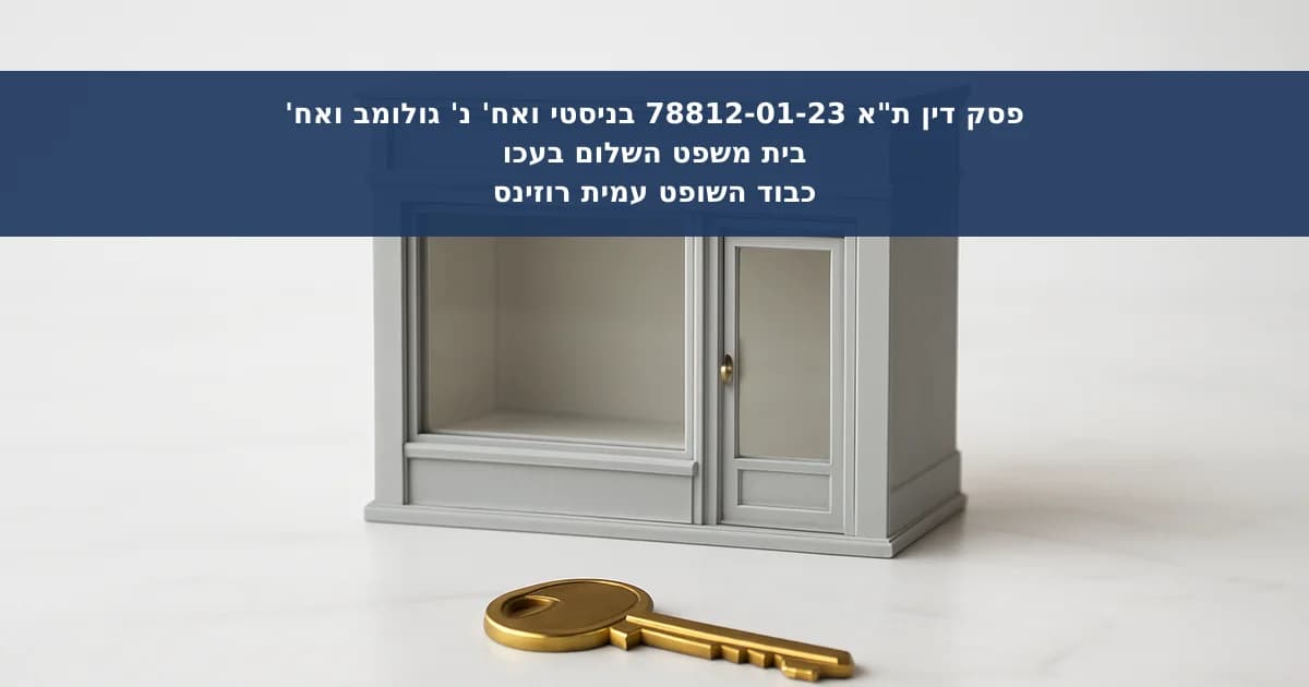 פינוי חנות ודחיית תביעה לדמי שכירות ושימוש ראויים